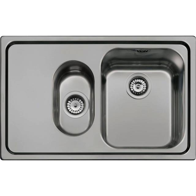 SP7915SN 79cm 'Alba' St.Steel Black PVD 1.5 Bowl Inset Sink - Stainless Steel