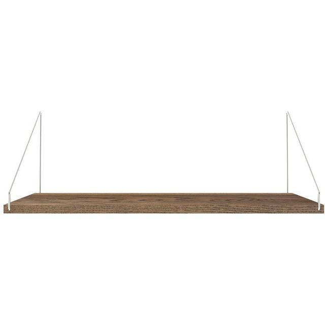 FRAMA - Dark Oiled Oak Shelf - 60 cm - Hylla - Dark/Brass - D:270/L:600 mm