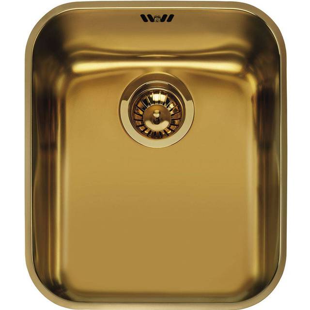 UM40OT2 40cm Alba Brass Single Bowl Undermounted Sink - Copper