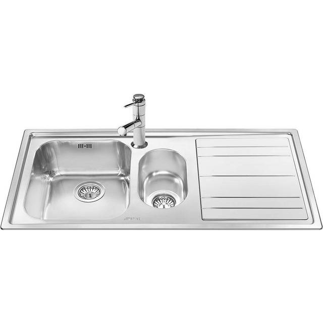 LE102D-2 100cm Rigae St.Steel Inset Sink - Stainless Steel