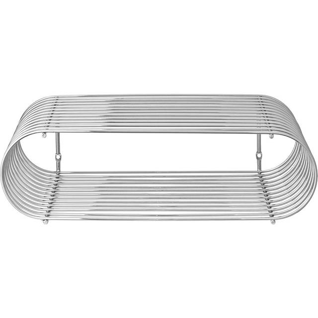 AYTM - CURVA shelf - Hylla - Silver - L40,4 x W25,3 x H12 cm