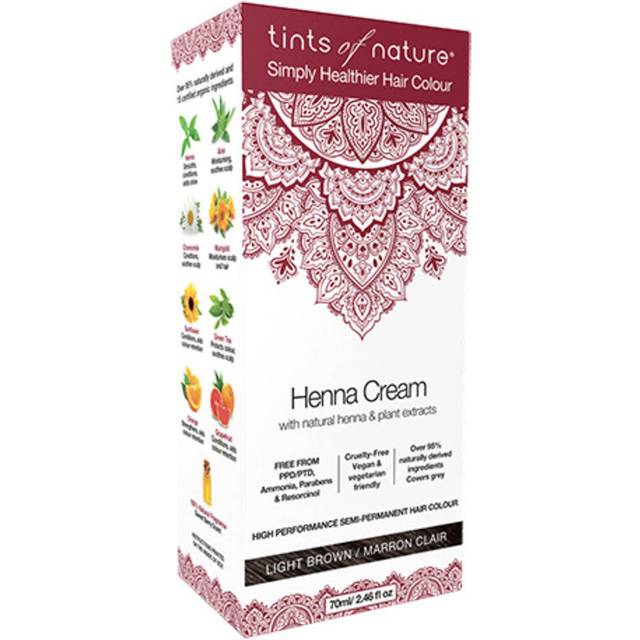 Tints of Nature Henna Hårfärg Kräm Light Brown - 70 ml