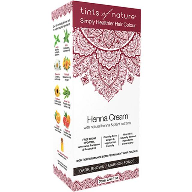 Tints of Nature Henna Hårfärg Kräm Dark Brown - 70 ml