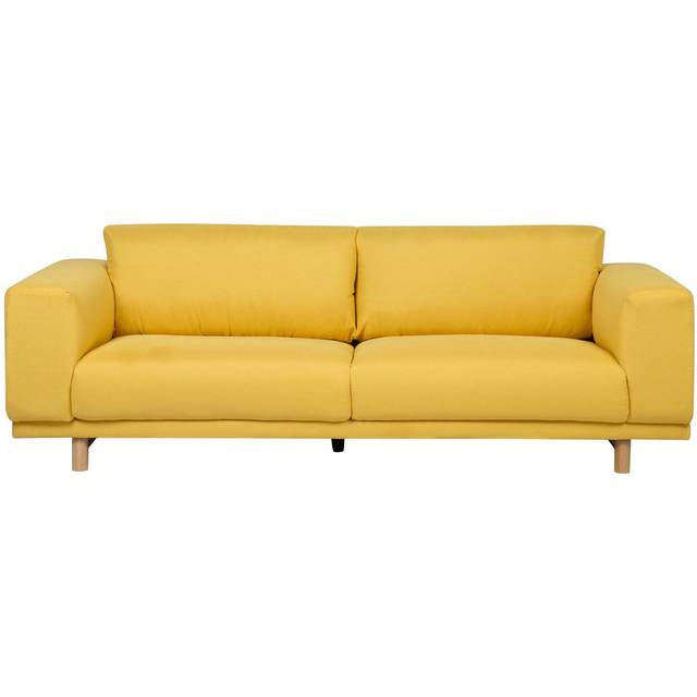 Sofa NIVALA Fabric Yellow 3 Seater