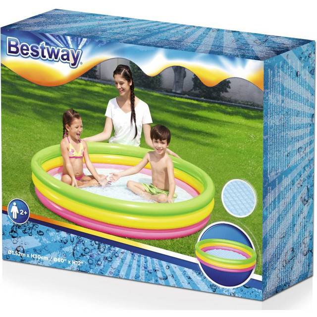 Bestway Summer Set Paddling Pool | Swimming Pool Toys, Water Pool Toys, Inflatable Baby, Kids Pool for Outdoors, Multiple Sizes, 40 Inch