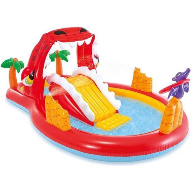 INTEX Pool Happy Dino Play Center 259 x 165 x 107cm 57160 Japanese [Genuine Product]