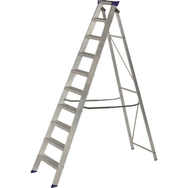 Werner MasterTrade 10 Tread Aluminium Swingback Stepladder
