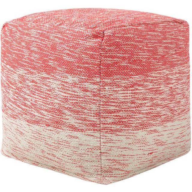 Cotton Pouffe Light Grey HIRRI