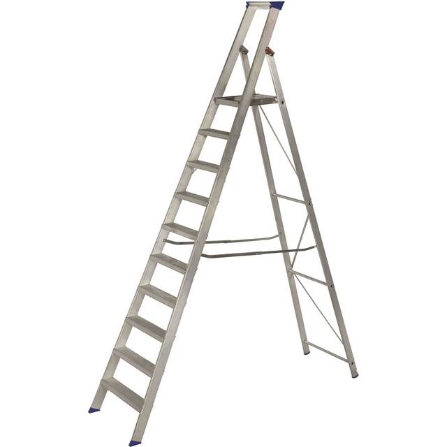 Werner Mastertrade Platform Stepladder 10 Tread Plastic