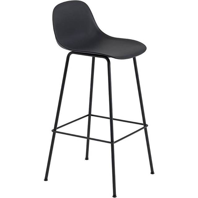 Muuto Fiber Tube Bar Chair With Back Rest 75 Cm Grey