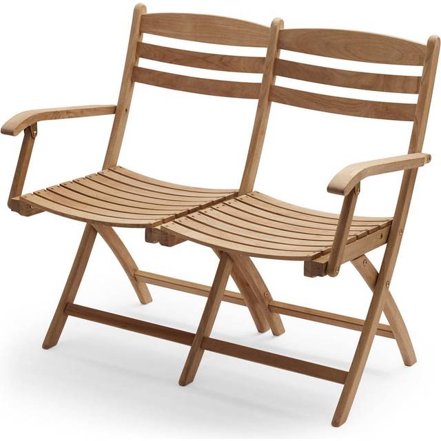Fritz Hansen - Selandia 2-seater - Trädgårdsbänkar - Skagerak Design Team - Brun - Trä