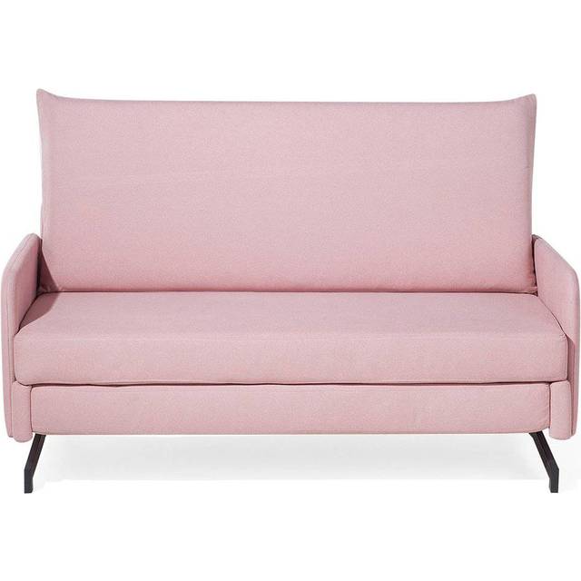 Pull Out Fabric Sofa Bed Polyester Reclining Stainless Steel Beige Belfast