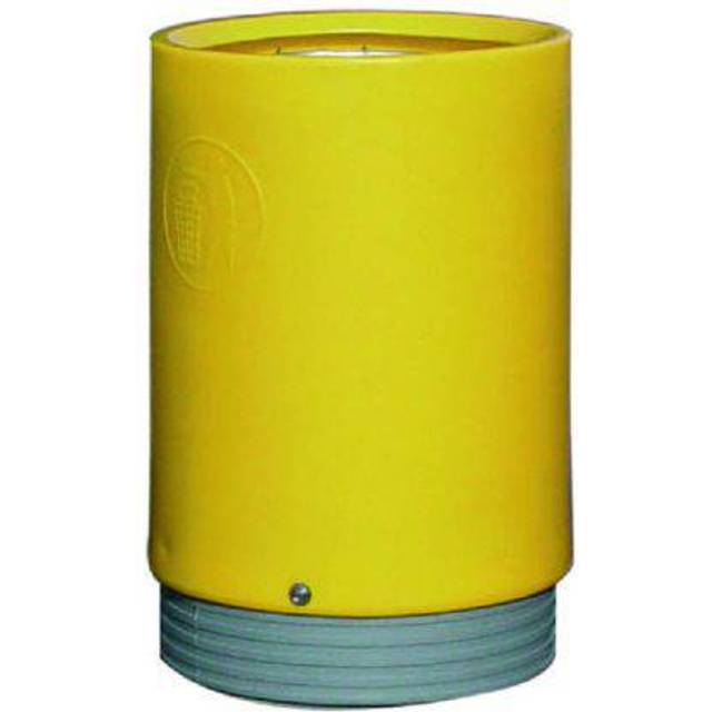 Outdoor Open Top Litter Bin - Yellow