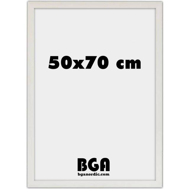 Nielsen Quadrum 50x70cm Snow White Veneer Wooden Picture Frame, White