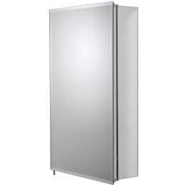 Croydex Medina Single Door Aluminium Mirror Cabinet With Hang N Lock Fitting