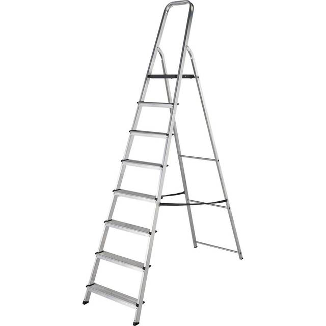 Werner High Handrail Stepladder 8 Tread Steel