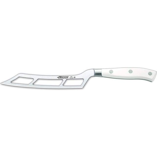 ARCOS Smidd ostkniv 15 cm nitrum rostfritt stål och 145 mm blad, ergonomiskt polyoxymetylen POM-handtag, serie Riviera Blanc, färg vit