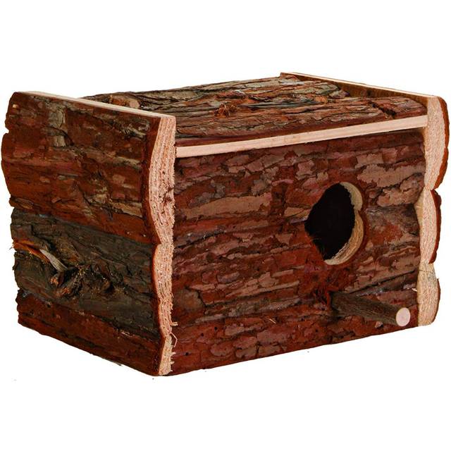 Trixie natural living wood breeding nesting box happy safe birds 21×13×12cm 5632