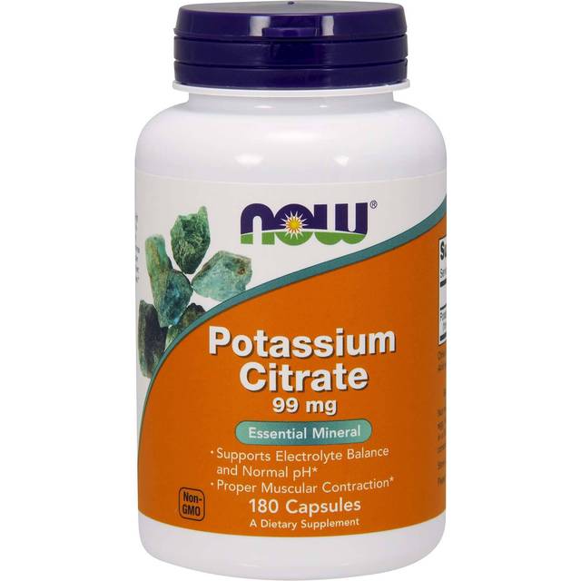 NOW Foods  Potassium Citrate  99 mg  180 Veg Capsules