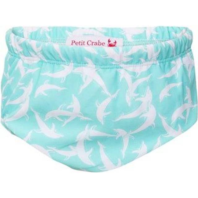 Petit Crabe Badblöjor - Leo - UV50+ - Mint m. Delfiner - Petit Crabe - 0-1 år (50-80) - Badblöjor