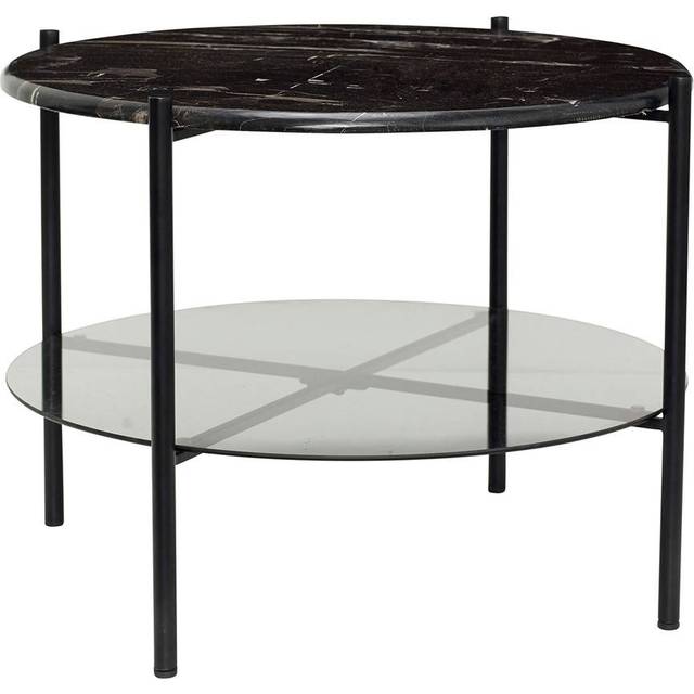 HÃBSCH STUNNING SOFABORD MARMOR/GLAS SORT - 65