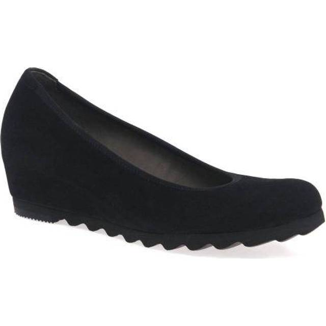 Gabor Request Standard Fit Court Shoes Black Suede - Gabor - Size: 5