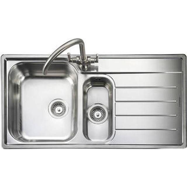 Rangemaster Oakland Kitchen Sink 1.5 Bowl Right Hand Stainless Steel Inset Waste