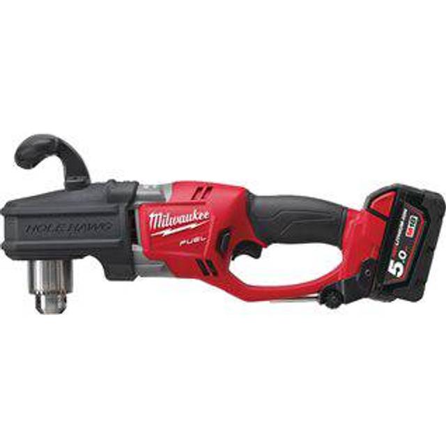 Milwaukee - M18CRAD2-502X 18V fuel Right Angle Drill Kit - 2x 5Ah Batteries, Charger & Dynacase