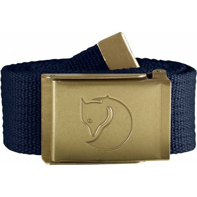 Fjällräven bälte kanvas mässing Blau (Dark Navy 555) En Storlek