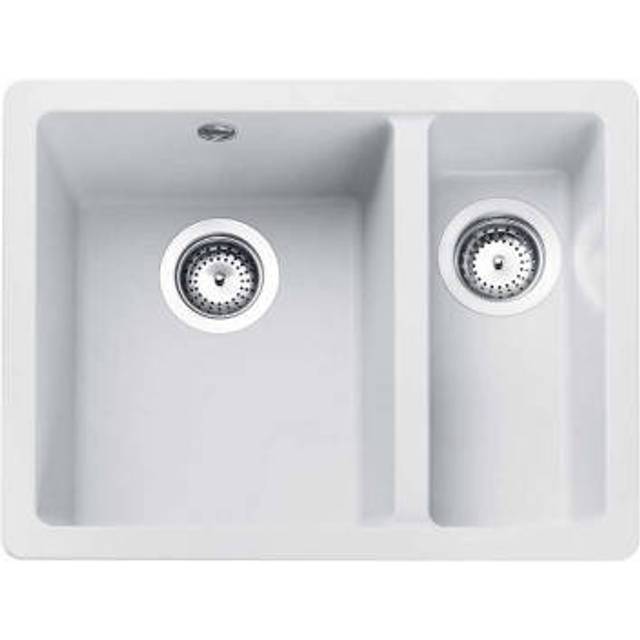 Rangemaster Paragon 1.5 Bowl Granite Crystal White Undermount Kitchen