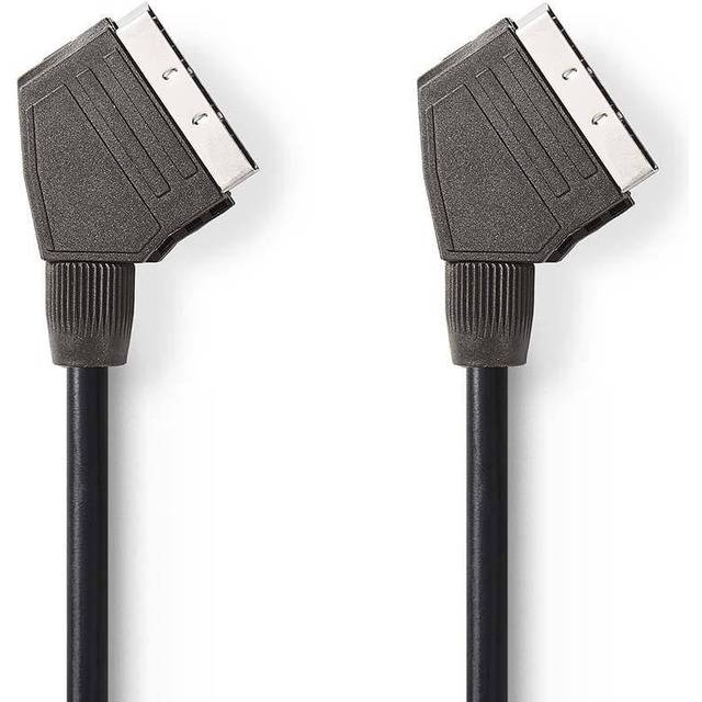 Nedis SCART-kabel | SCART Hane | SCART Hane | Nickelplaterad | 480p | 2.00 m | Rund | PVC | Svart | Låda