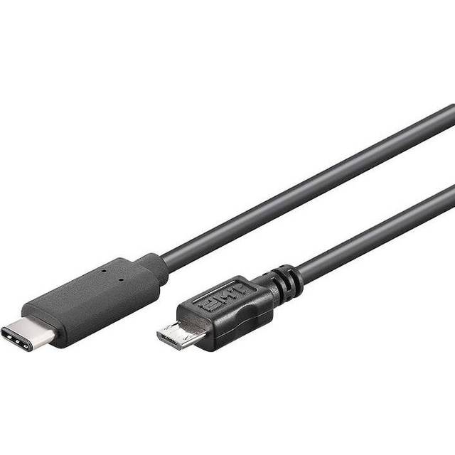 Goobay 67993 usb 2.0 cable, usb-c male to to micro-b 2.0, black, 1m length 1 met