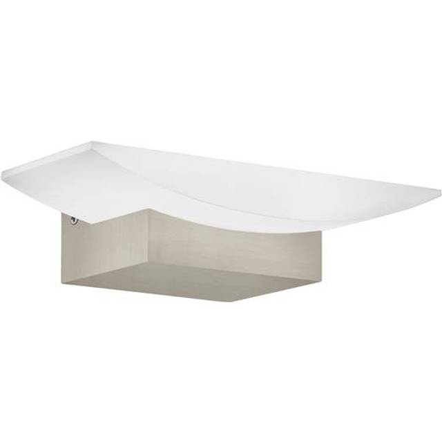 EGLO Metrass Plastic and Aluminium White Uplighter LED Wall Light - 20 x 10.5 x 10.5cm