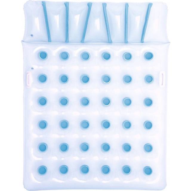 Bestway 43055, Blå, Transparent, Vit, Badmadrass, Vinyl, 180 kg, 1420 mm, 1930 mm