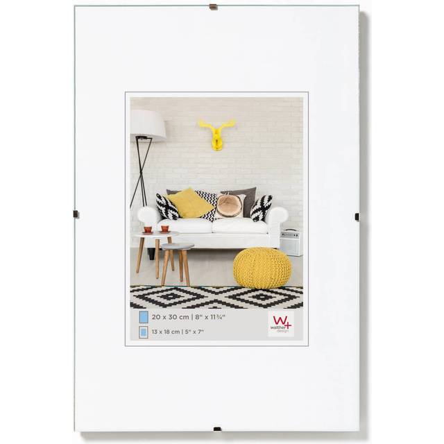 walther design tavelram antireflexglas 50 x 70 cm ramlös tavelhållare RB070A