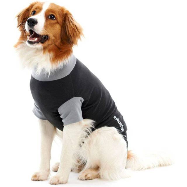 Post-OP overall Buster EasyGo till hund Svart/Grå XXL