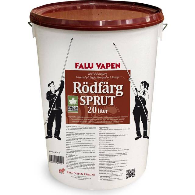 FALU VAPEN RÖDFÄRG KOKT FALU VAPEN SPRUT RÖD 20L