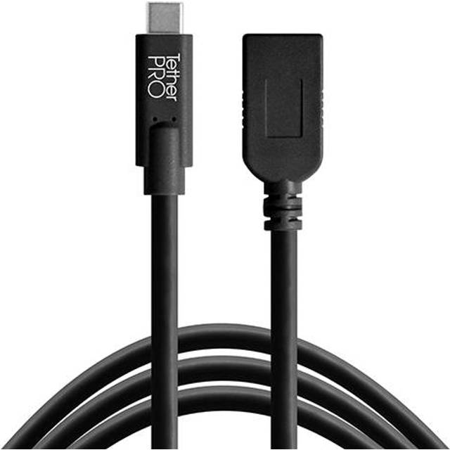 TetherTools TetherPro USB-C to USB Female Adapter (extender) 15ft (4.6m) Orange