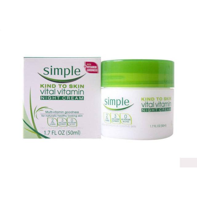Simple Vital Vitamin Night Cream 50ml - White