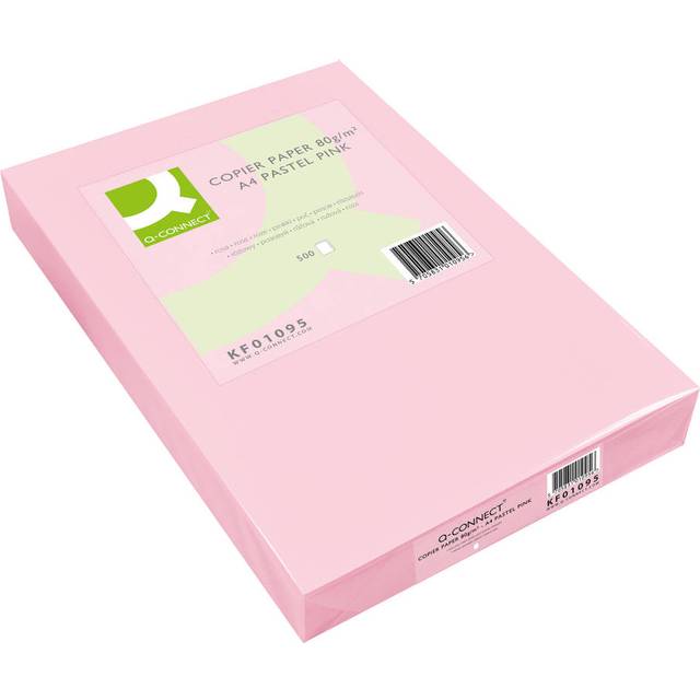 Q-Connect Pink A4 Copier Paper 80gsm Ream (Pack of 500) KF01095