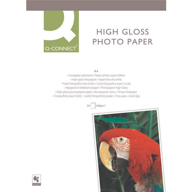 Q-Connect A4 White High Gloss Photo Paper 260gsm (Pack of - KF02163