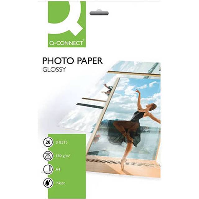 Q-Connect A4 Gloss Photo Paper 180gsm (Pack of 20)