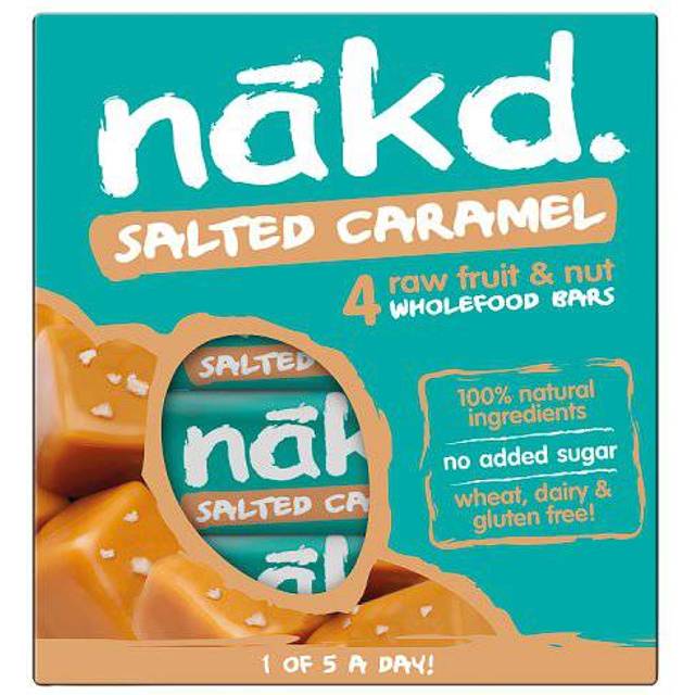 Nakd Fruit & Peanut Bars - Salted Caramel 4 Pack 35G