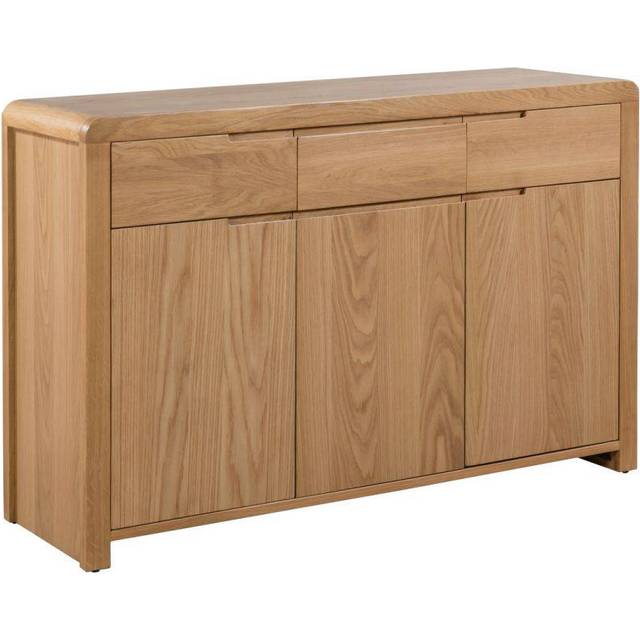 Julian Bowen Curve Oak Sideboard, Brown