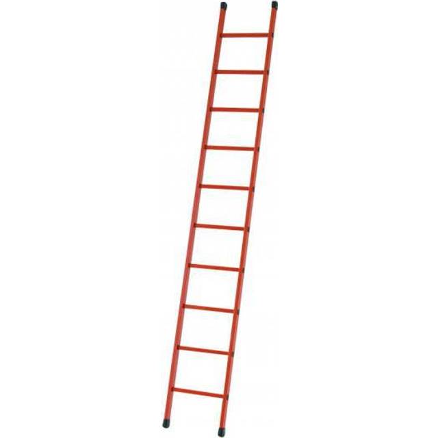 Anlegeleiter 10 Sprossen, GFK Leiterlänge 2990mm Arbeits-H.b.ca.3850mm
