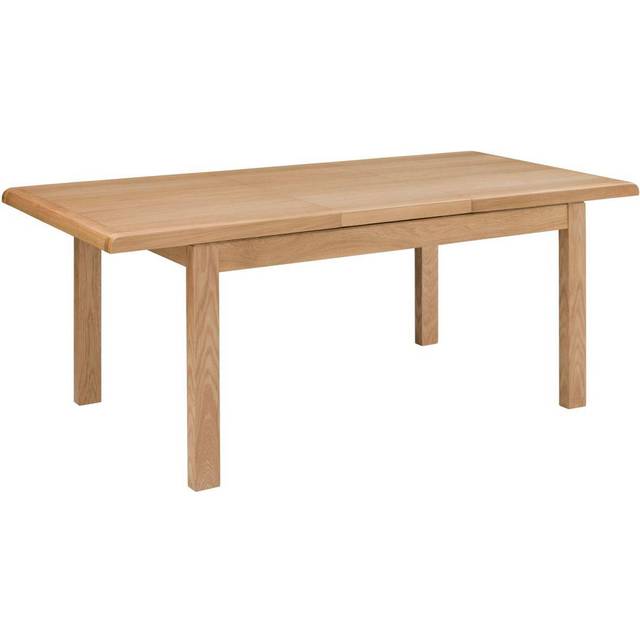 Julian Bowen 4 Seater Curve Oak Extending Dining Table - Wood