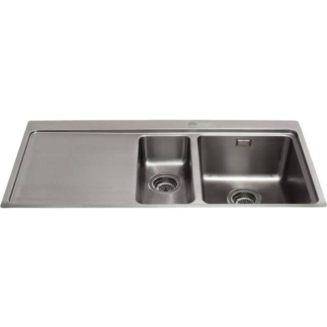 CDA KVF22LSS 1.5 Bowl Flush Fit Sink With LH Drainer