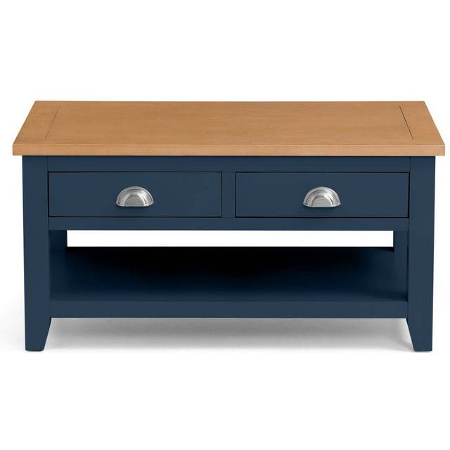 Julian Bowen Richmond Rectangular 2 Drawer Coffee Table, Elephant Grey