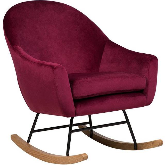 Rocking Chair OXIE Velvet Light Grey