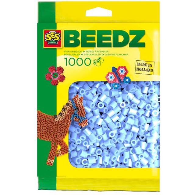 SES Creative Iron On Beads 1000 Light Blue